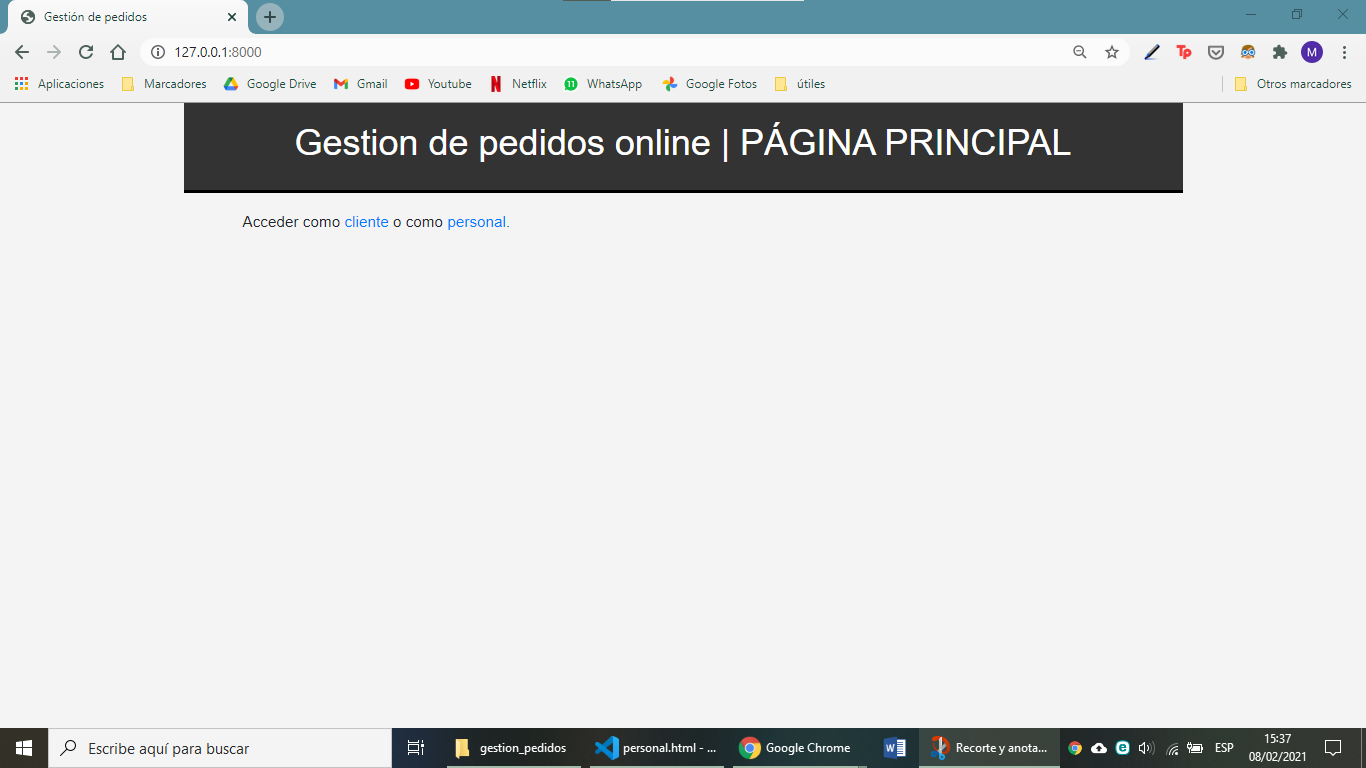 Gestion pedidos